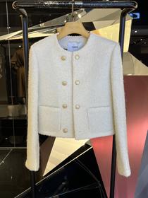 粗花呢双排扣外套