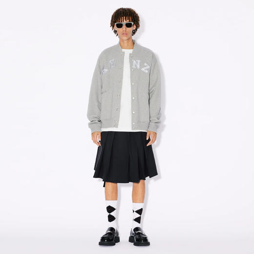 KENZO 高田贤三 男士棉质徽标印花连帽卫衣 灰色 FD65 SW102 4MV 94 商品图3