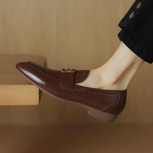 春季新款，真牛皮亮面尖头小皮鞋NX-8080 商品图10