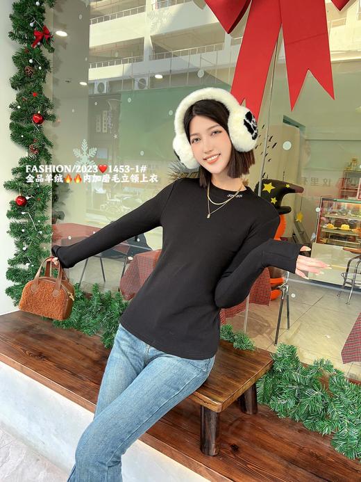 33BAR131453-1#立领绣花T恤 商品图2