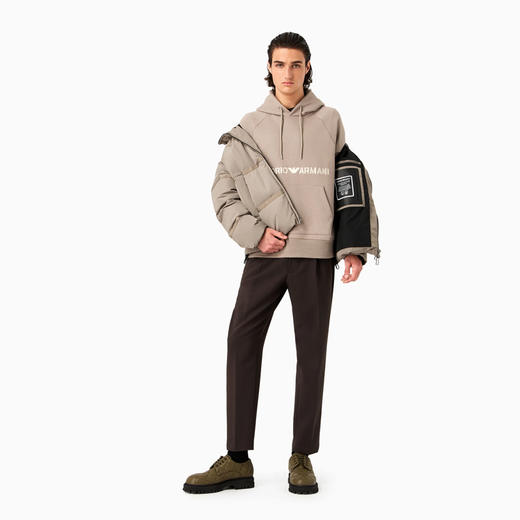 EMPORIO ARMANI 阿玛尼 男士防水羽毛填充连帽羽绒服 灰色 6R1B90 1NCFZ 0643 商品图3