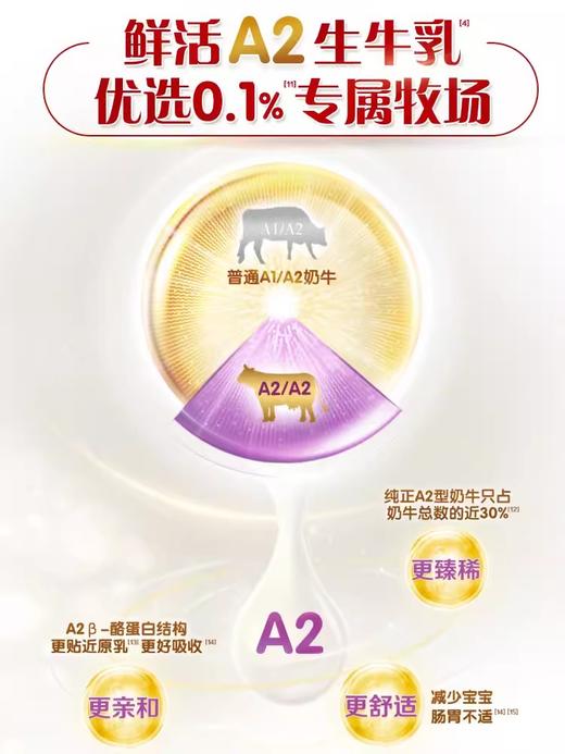 【整箱6罐】伊利金领冠珍护4段3岁上儿童成长配方a2牛奶粉800g/YIL-639864 商品图2