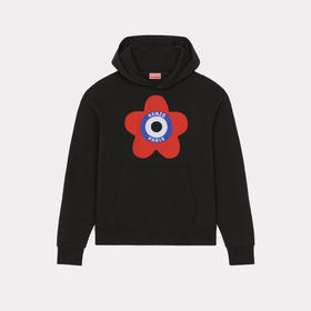 KENZO 高田贤三 男士棉质大海棠花徽标印花连帽卫衣 黑色 FD65 SW074 4ME 99J