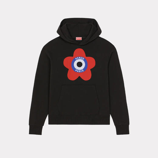 KENZO 高田贤三 男士棉质大海棠花徽标印花连帽卫衣 黑色 FD65 SW074 4ME 99J 商品图0