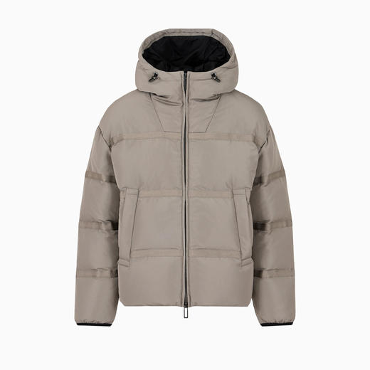 EMPORIO ARMANI 阿玛尼 男士防水羽毛填充连帽羽绒服 灰色 6R1B90 1NCFZ 0643 商品图0