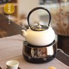 莺歌烧雪花釉柿形陶壶煮茶日式手工烧水壶煮茶壶单壶茶用提梁壶【厂家直发】 商品缩略图4