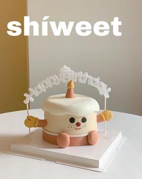 【臻品系列】---半翻糖【精致举灯Jellycat】蛋糕