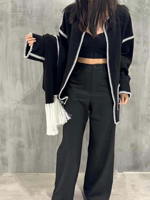 流苏围巾双面呢大衣 商品图5