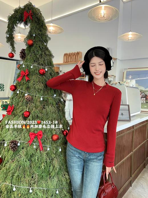 33BAR131453-1#立领绣花T恤 商品图0