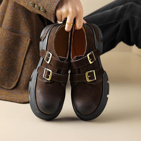 春季新款，厚底圆头真皮单鞋MDY-M3220-2