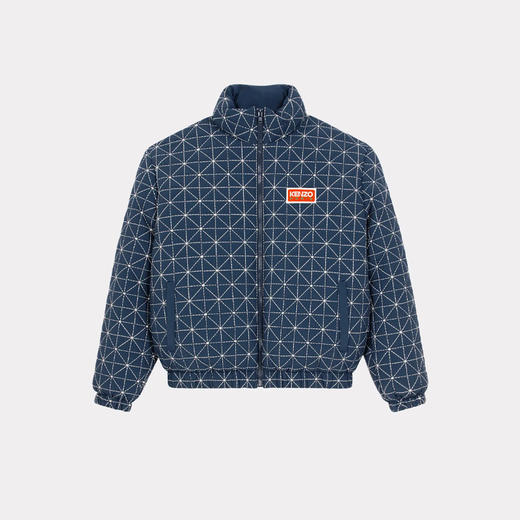 KENZO 高田贤三 男士字母徽标贴花绗缝羽绒服 蓝色 FD65 OU138 9NN 77 商品图0