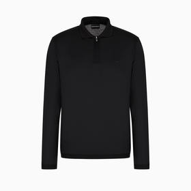 EMPORIO ARMANI 阿玛尼 男士常规版型长袖polo衫 黑色 6R1F85 1JUVZ 0999