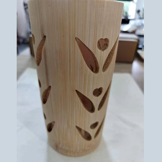 简易镂空竹笔筒 商品图0