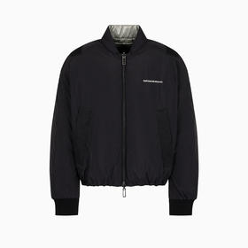 EMPORIO ARMANI 阿玛尼 男士徽标细节立领拉链羽绒服 黑色 6R1B84 1NHMZ 0066