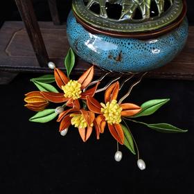 古风多朵缠花发梳（款式随机）