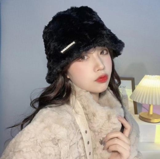 ✨【HLUOS纯色毛绒水桶帽】✅超可爱女秋冬时尚仿兔✨毛潮流盆帽，🔺舒服柔软，🔺帽型宽阔、🔺有颜值、🔺温暖呵护、🔺爱不释手的一款帽子🌸 商品图2