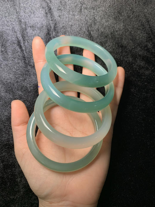 玛瑙手镯-油青宽条 商品图0