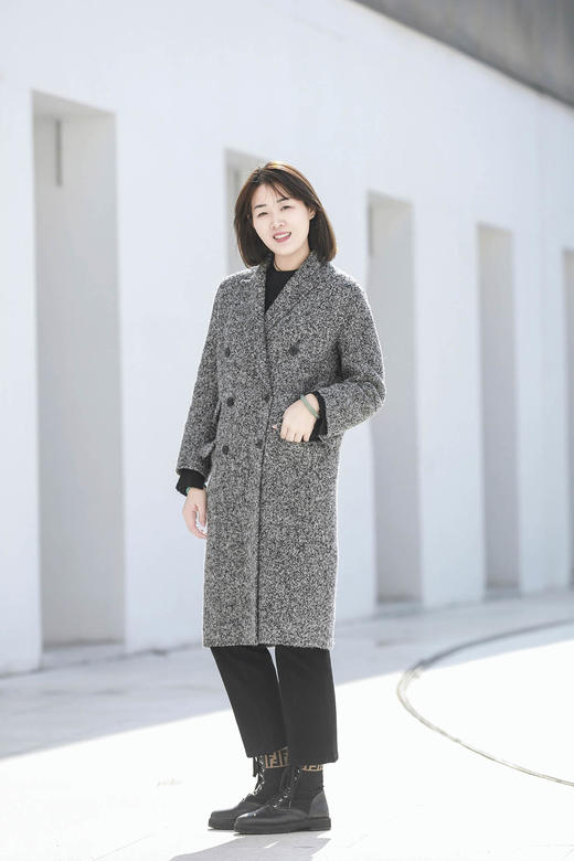 火桐hooton 新年战袍 30羊绒拼色长款大衣 商品图5