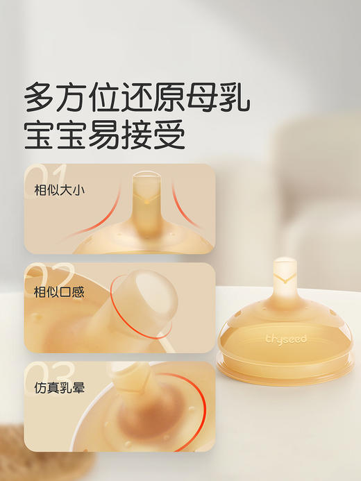 世喜 吸管奶嘴吸管杯儿童喝奶宽口径耐摔防呛吸管奶瓶配件奶嘴 12月+ 商品图2