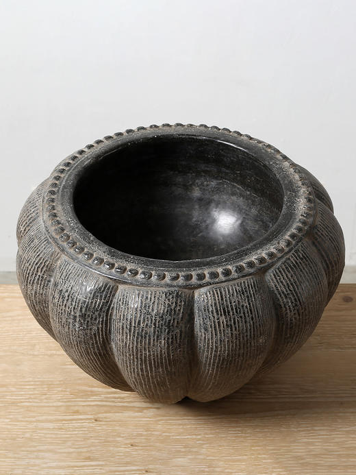 美丽华伦青石庭院石盆中式圆缸仿古石槽石缸石雕花盆 商品图1