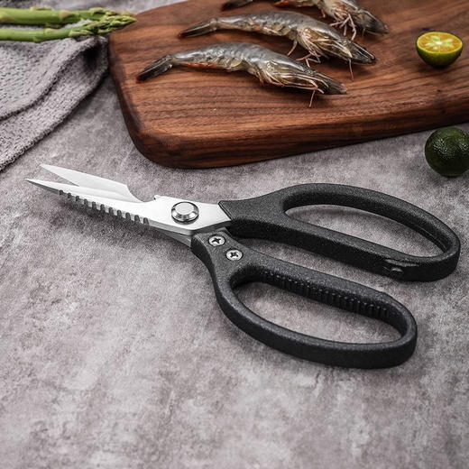【黑夜星空剪 厨房多功能剪刀】不锈钢强力剪 鸡鸭骨头虾线硬物剪子 商品图2