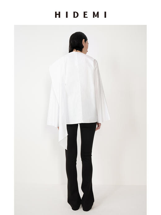 HIDEMI 极简丝巾设计感多穿式廓形衬衫上衣 商品图8