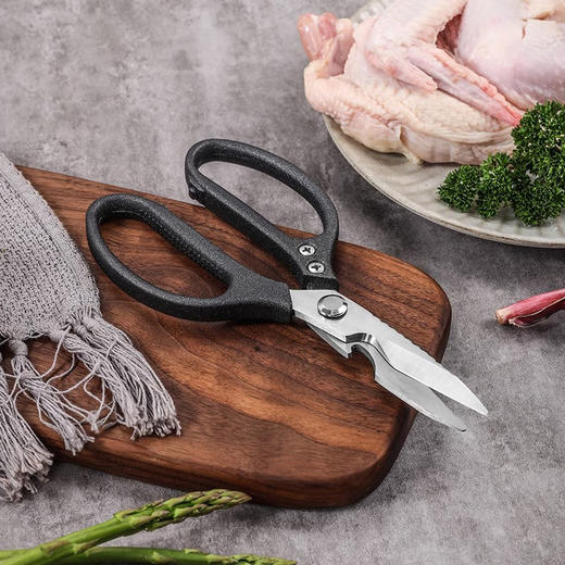 【黑夜星空剪 厨房多功能剪刀】不锈钢强力剪 鸡鸭骨头虾线硬物剪子 商品图3
