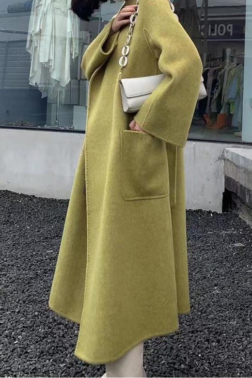 ESTELLICA 黄绿色简约大气羊毛大衣外套 17426 商品图5