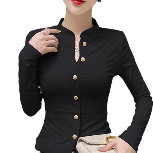 MZ-14014春季新款长袖打底上衣女短款薄款气质开衫紧身显瘦立领小衫 商品图4