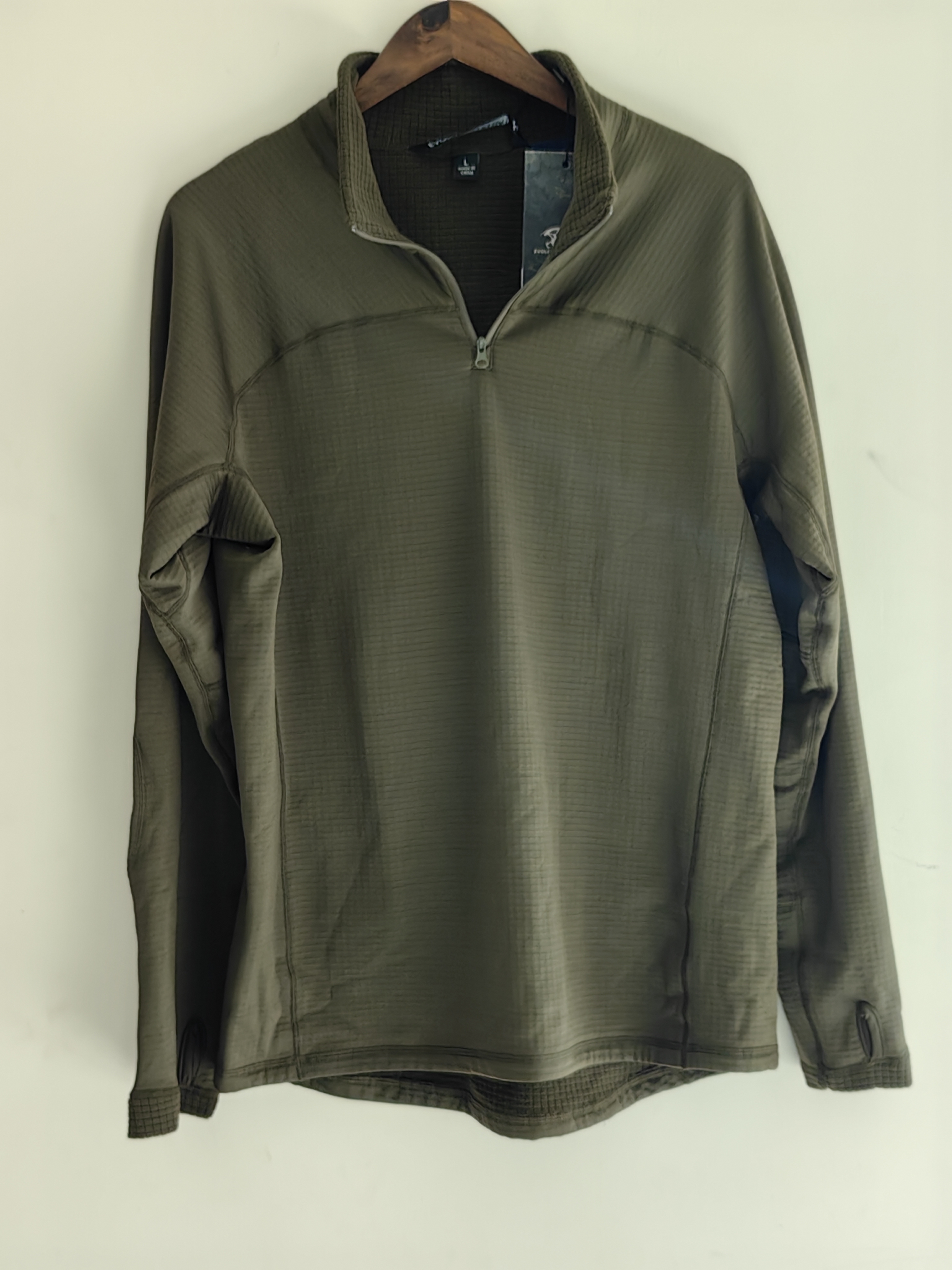 猛虎营秋冬男款L2内搭230g单面抓绒保暖套装