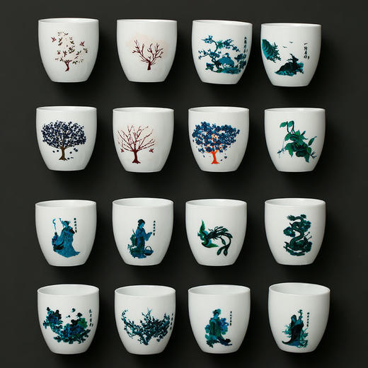 陶瓷冷热变色茶杯白瓷樱花杯主人杯单杯功夫茶具茶杯个人杯品茗杯 商品图0