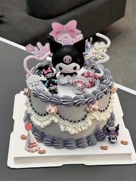 黑巢-库洛米和它的好朋友们生日蛋糕