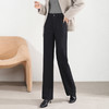 秋冬新款，羊毛阔腿裤女高腰宽松高级感窄版羊毛直筒裤子HR-MFE8985 商品缩略图5