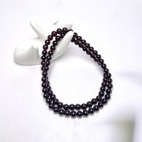 石榴哥*41629石榴石三圈手串-圆珠约6.5-7