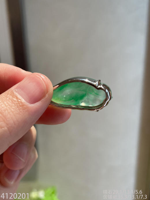 玻璃种飘翠松鼠吊坠   99999【4120201】 商品图7