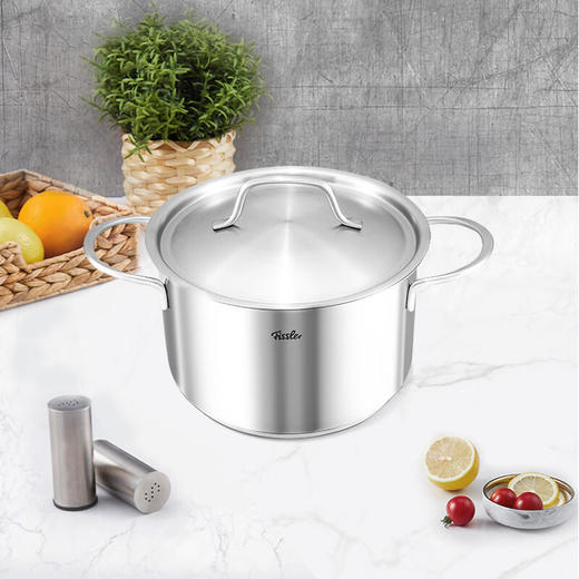 【清仓特惠7折】菲仕乐新家庭系列汤锅不锈钢泡面锅煮锅燃气电磁炉通用24CM 商品图1