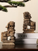 新中式创意木雕狮子摆件家居饰品酒柜客厅装饰品复古摆设工艺品手工雕 商品缩略图0