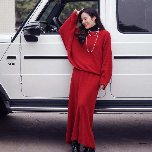 7天内发货丨温婉知性，新年气氛拉满，超喜庆，羊毛套装 商品图0