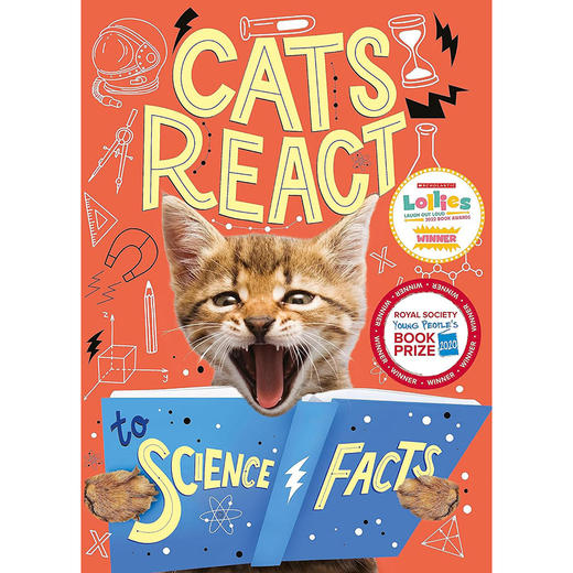 猫咪对科学事实的反应 Izzi Howell 科普启蒙 英文原版 Cats React to Science Facts 8-11岁 商品图0