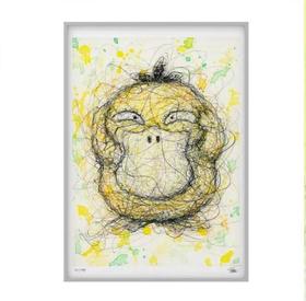 丁文尧《可达鸭》版画