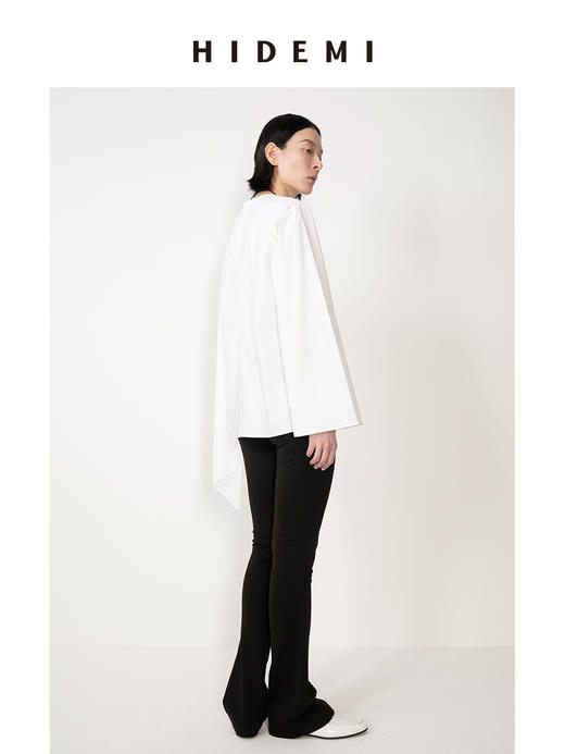 HIDEMI 极简丝巾设计感多穿式廓形衬衫上衣 商品图7