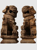 新中式创意木雕狮子摆件家居饰品酒柜客厅装饰品复古摆设工艺品手工雕 商品缩略图4
