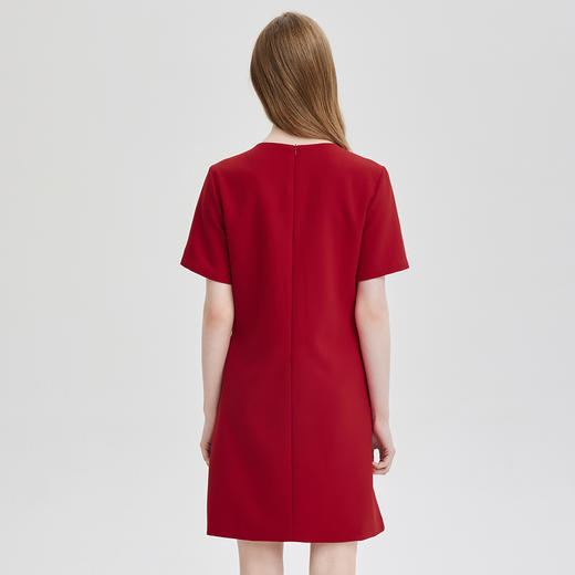 PE806斯尔丽2024春夏新款名媛小礼服A裙摆短袖显瘦减龄高级感连衣裙 商品图1