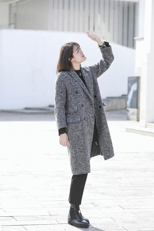 火桐hooton 新年战袍 30羊绒拼色长款大衣 商品图1