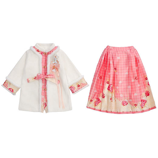 女童年服连衣裙，冬装儿童汉服古装冬季中国风加绒小女孩马面裙汉服PJX-TS36 商品图4