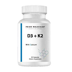 Prior Molecules D+K+钙复合胶囊D3+K2 60粒/瓶 04/26