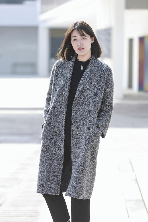 火桐hooton 新年战袍 30羊绒拼色长款大衣 商品图0