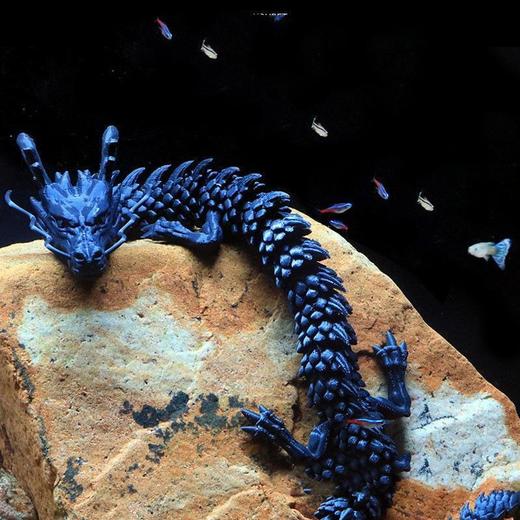 中国龙创意摆件鱼缸造景汽车装饰3d打印创意手办儿童玩具关节活动 商品图1