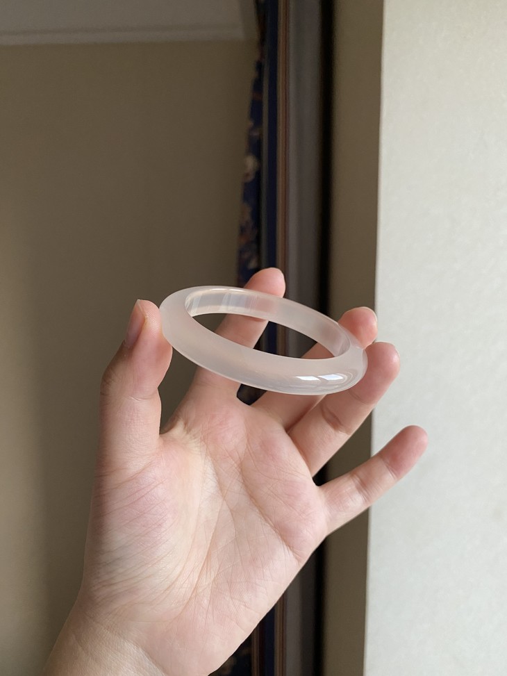 高冰白月光 天然玉髓手镯精品,一图一物,下拉有对应实拍,天然无染色