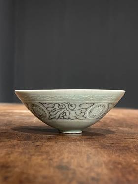 象嵌青瓷花卉纹碗，顺丰包邮